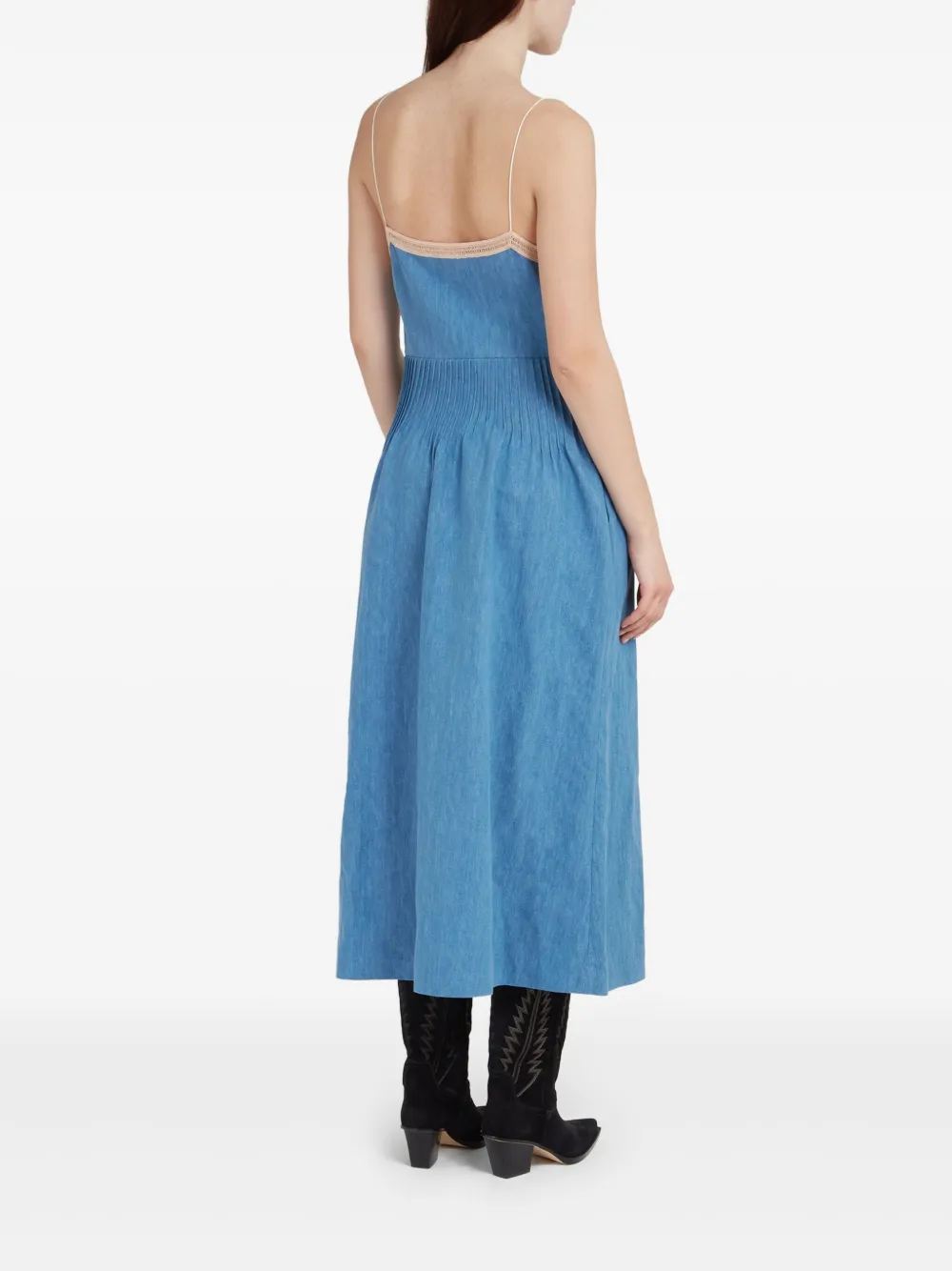 Gabriela Hearst Althea midi-jurk Blauw