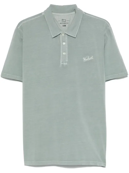 Woolrich polo à logo brodé - Vert - Woolrich - Modalova