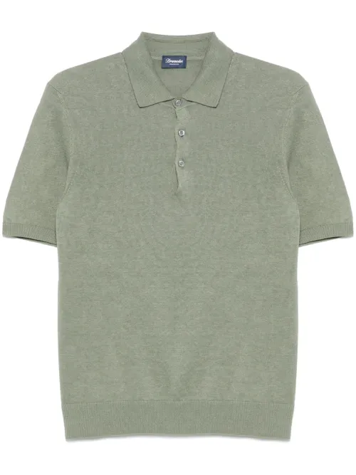 Drumohr polo en maille fine - Vert - Drumohr - Modalova