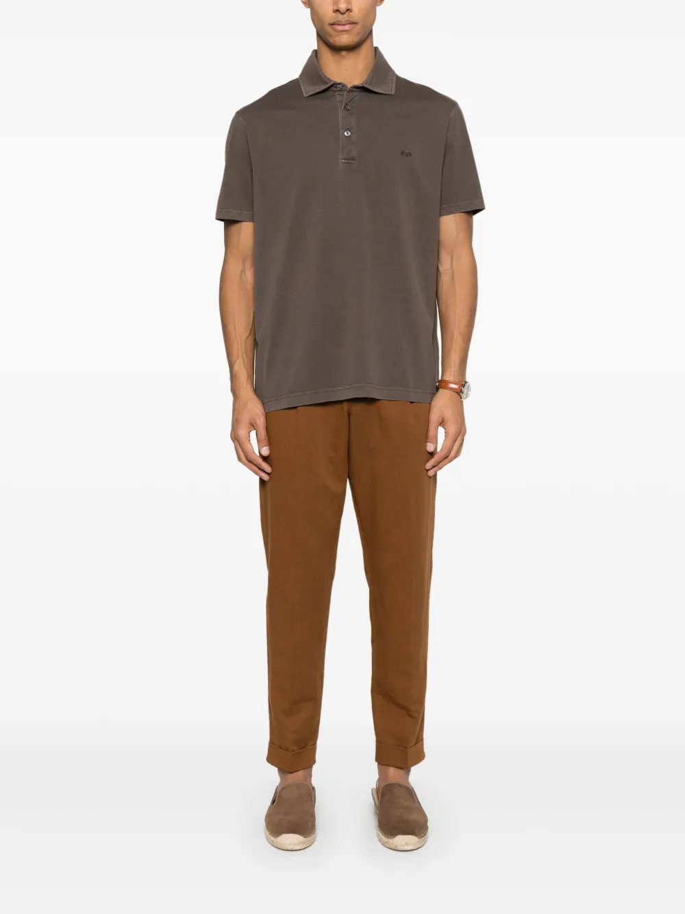 Fay cotton polo shirt - Bruin