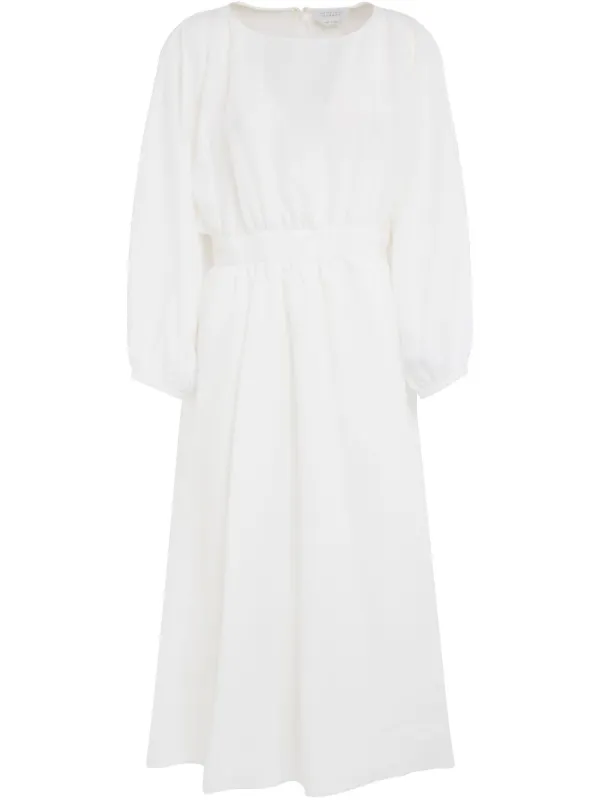 Gabriela Hearst Ahmose Linen Midi Dress | White | FARFETCH BH Gabriela Hearst Ahmose Linen Midi Dress | White | FARFETCH BH