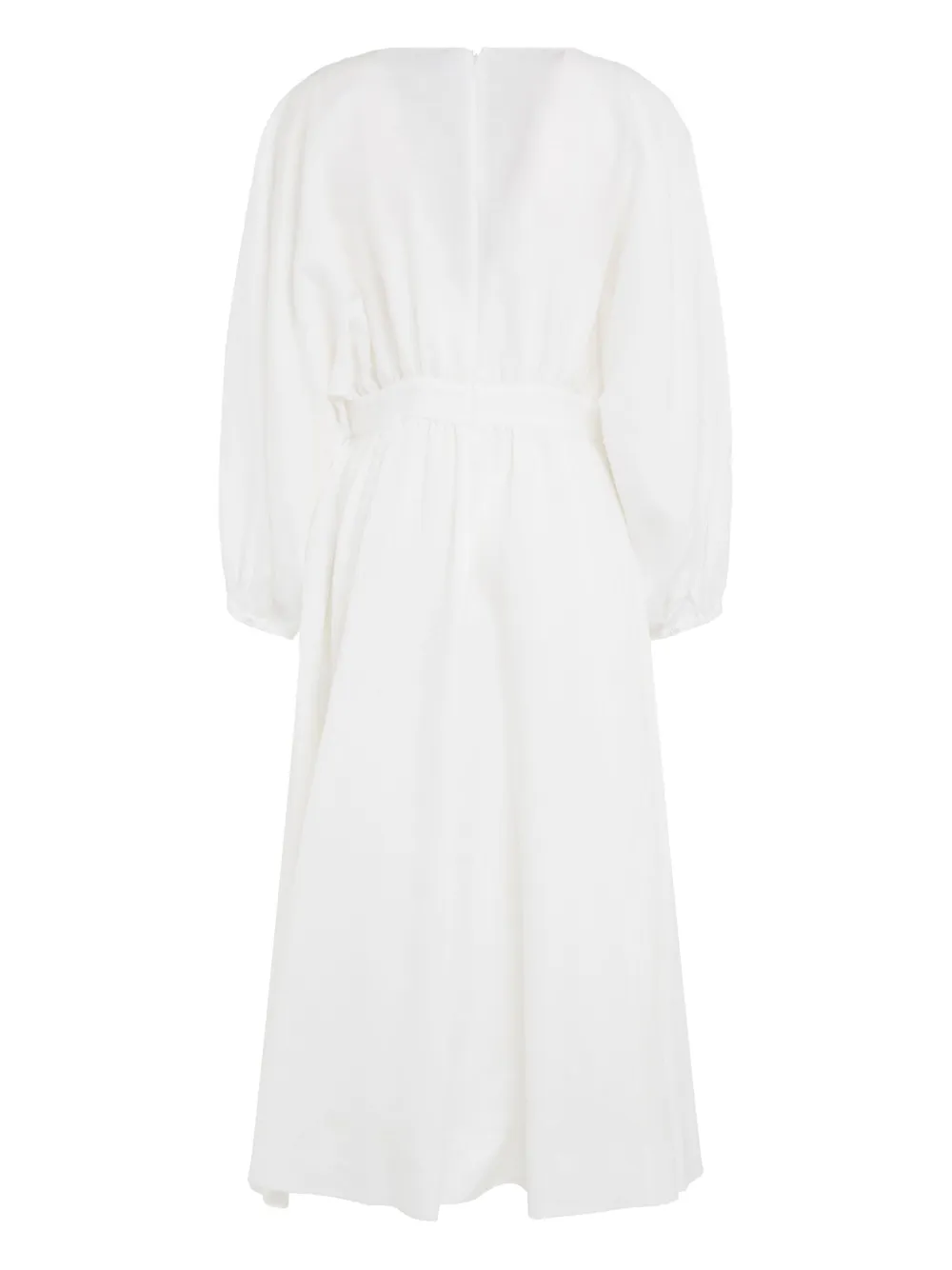 Gabriela Hearst Ahmose linnen midi-jurk Wit