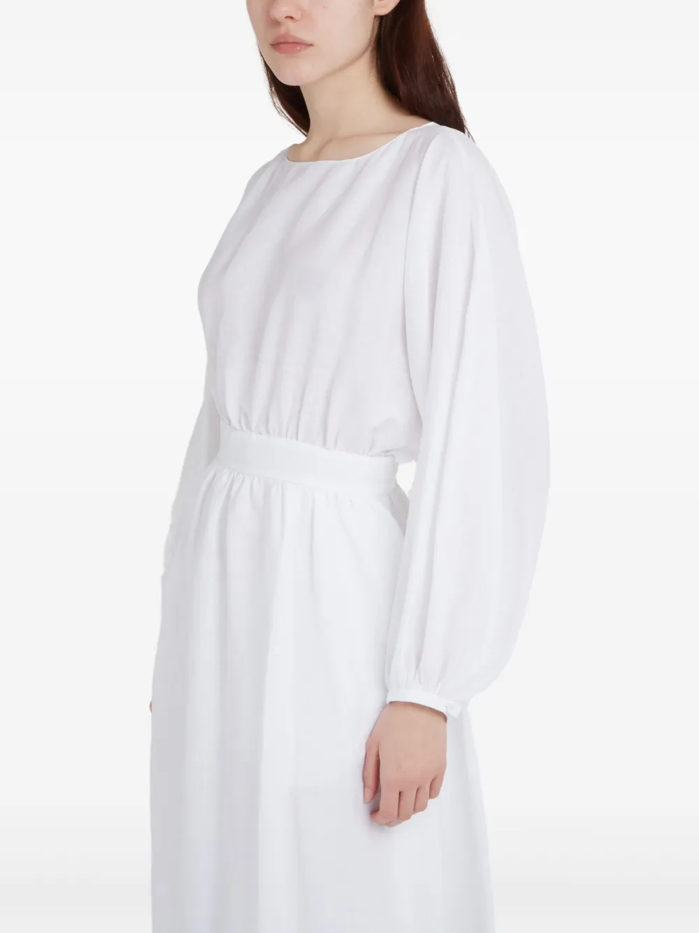 Gabriela Hearst Ahmose linnen midi-jurk Wit