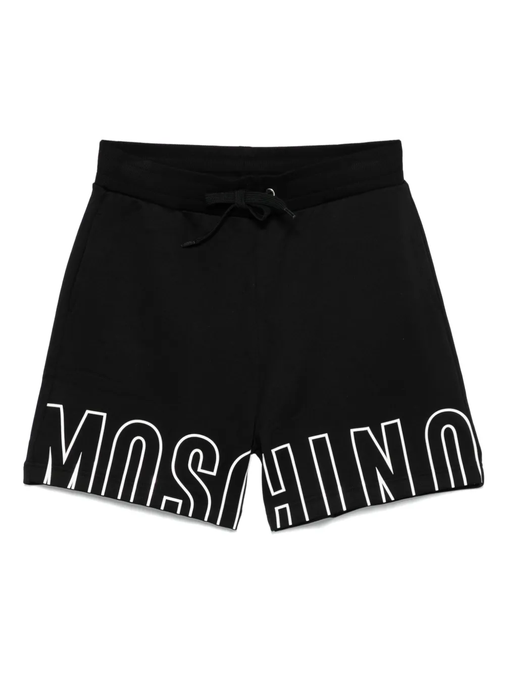 Moschino Shorts met logoprint Zwart