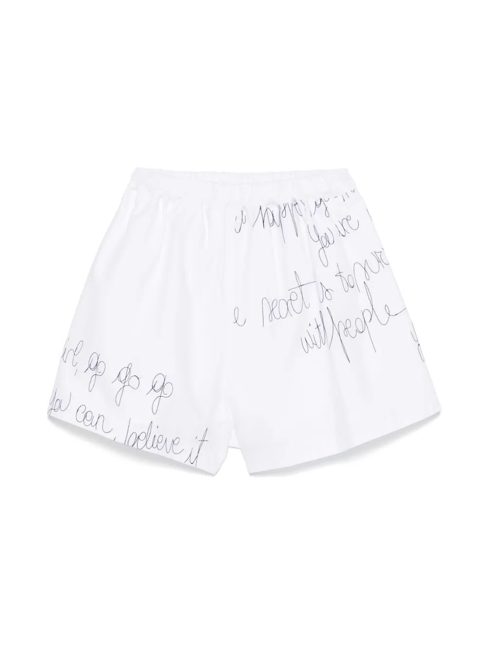 Simonetta Shorts met geborduurd logo - Wit