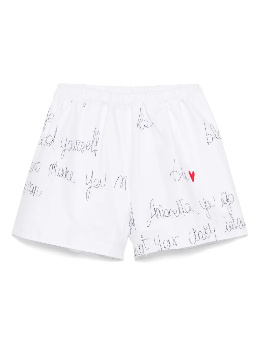 Simonetta Shorts met geborduurd logo Wit