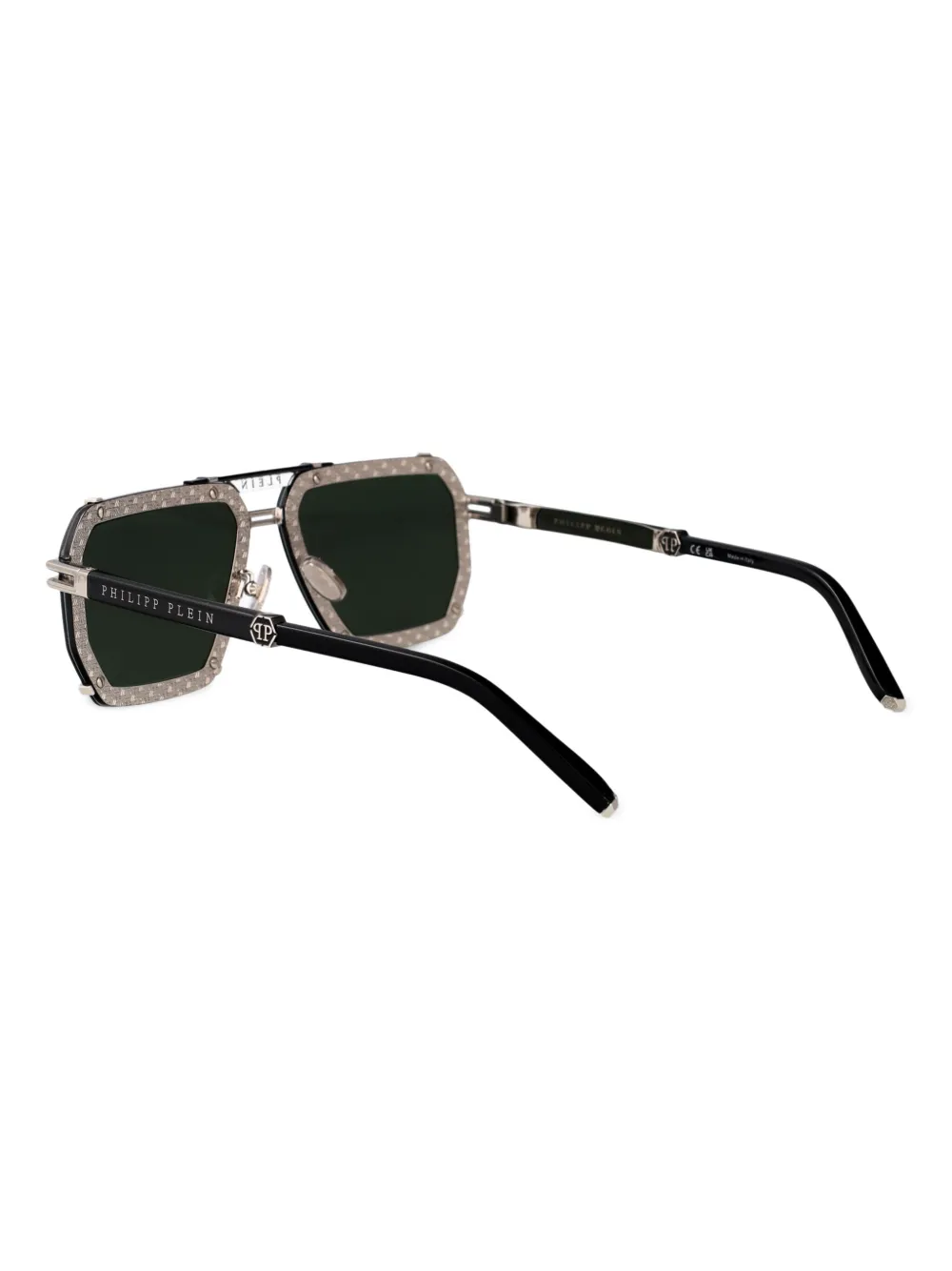 Philipp Plein Eyewear SPP131583X SILVER GREEN Zwart