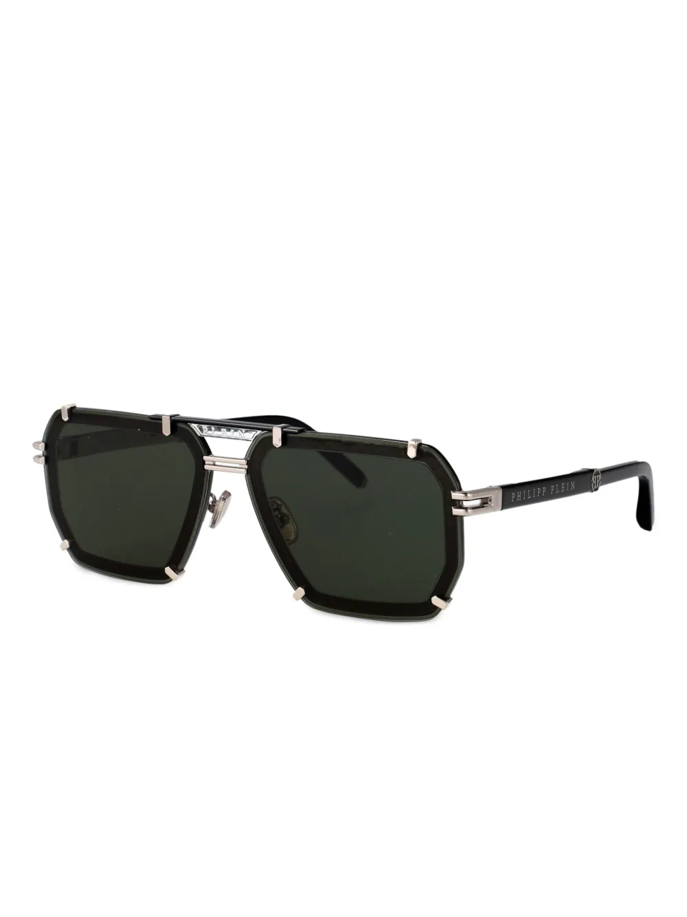 Philipp Plein Eyewear SPP131583X SILVER GREEN Zwart