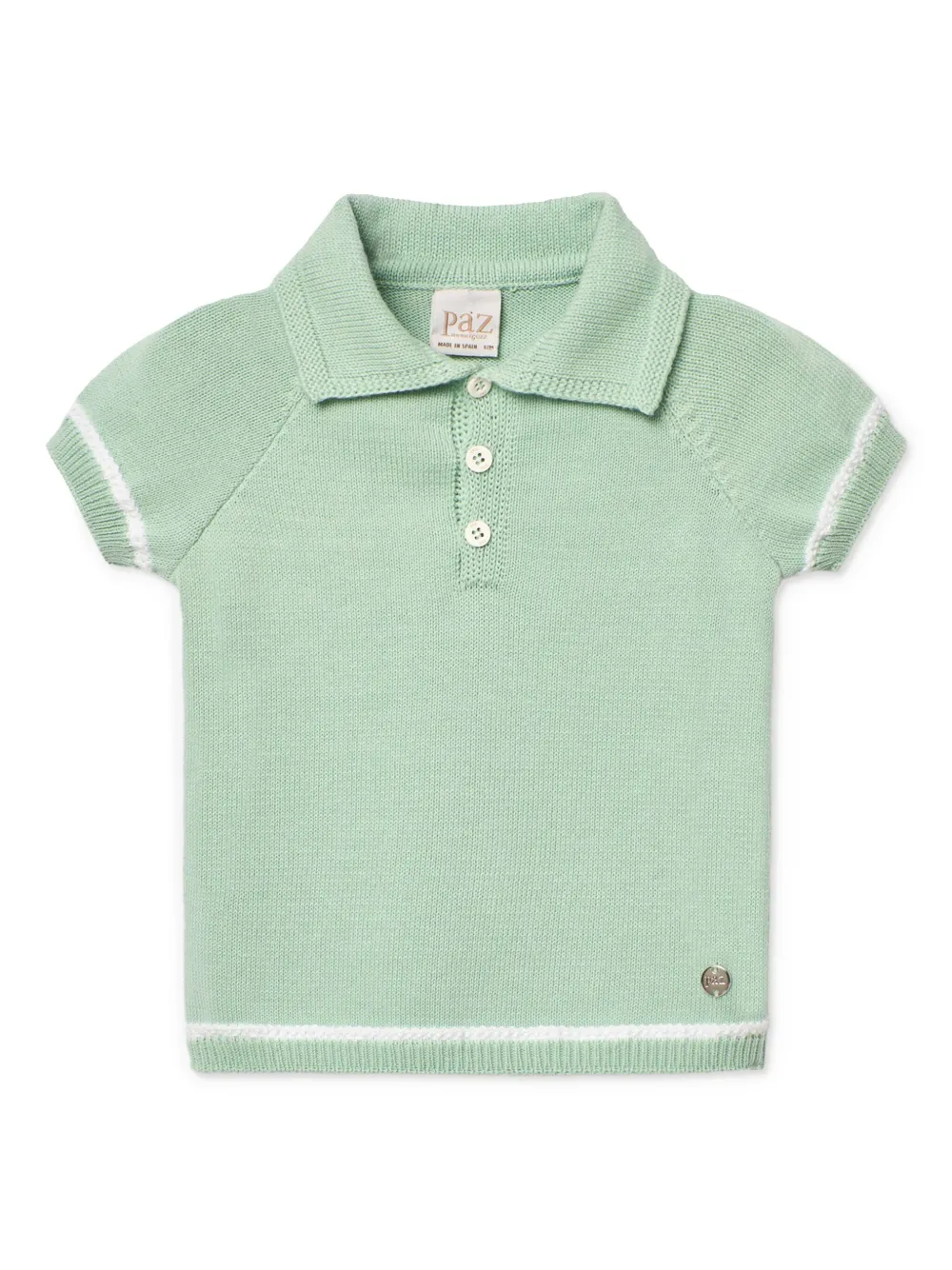 Paz Rodriguez playera tipo polo tejida | verde | Image 1