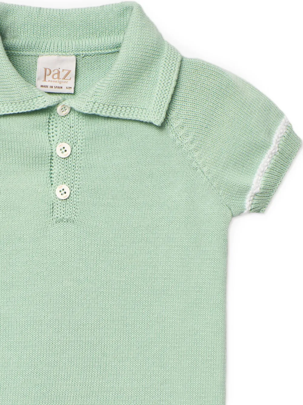 Paz Rodriguez Knitted Polo Shirt In 绿色