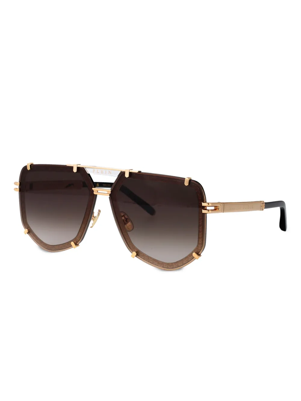 Philipp Plein Eyewear SPP1320301 GOLD BROWN Goud