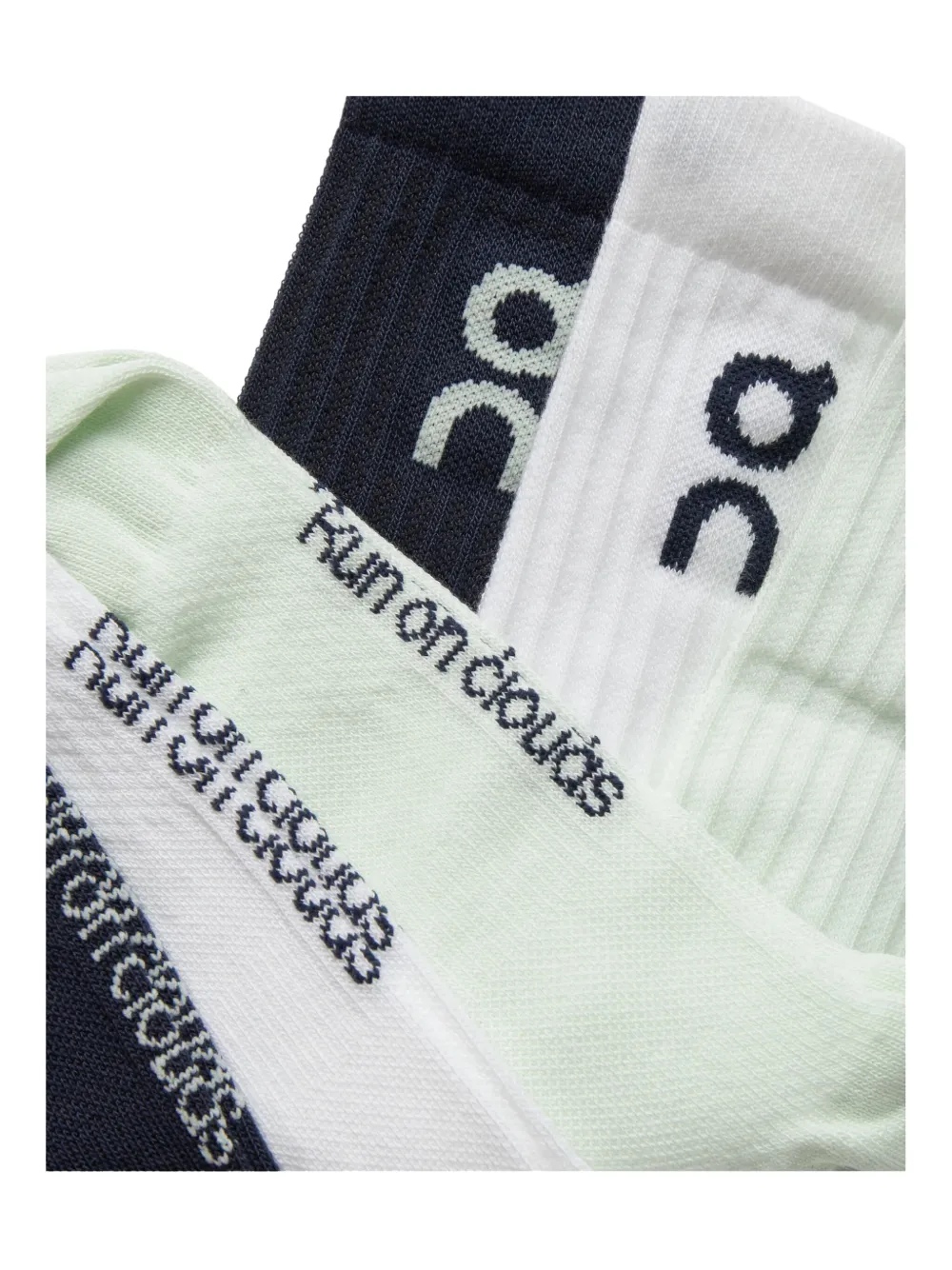 On Running Drie paar sokken met logo-intarsia - Blauw