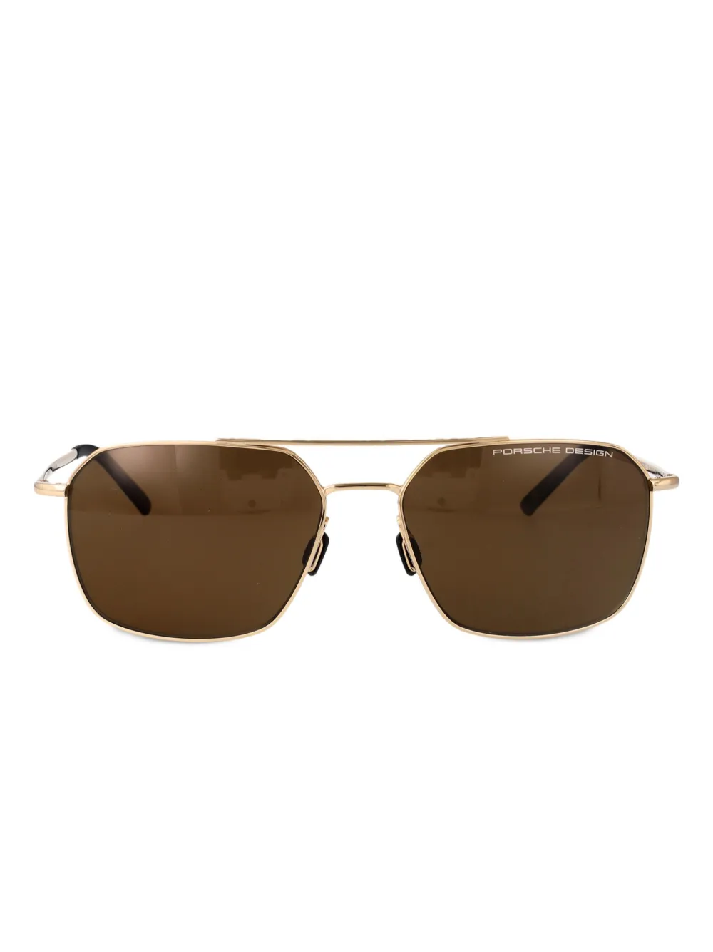 Porsche Design square frame sunglasses | Gold | Image 1