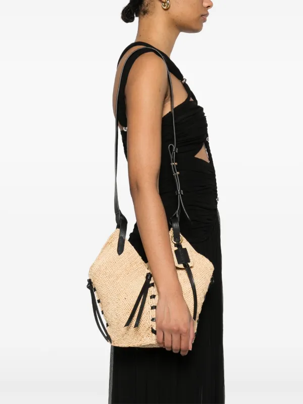 【関税込み】Isabel Marant ブラック ミニ Tampa バッグ ISABEL MARANT Mini Tampa Cross Body Bag | Neutrals | FARFETCH