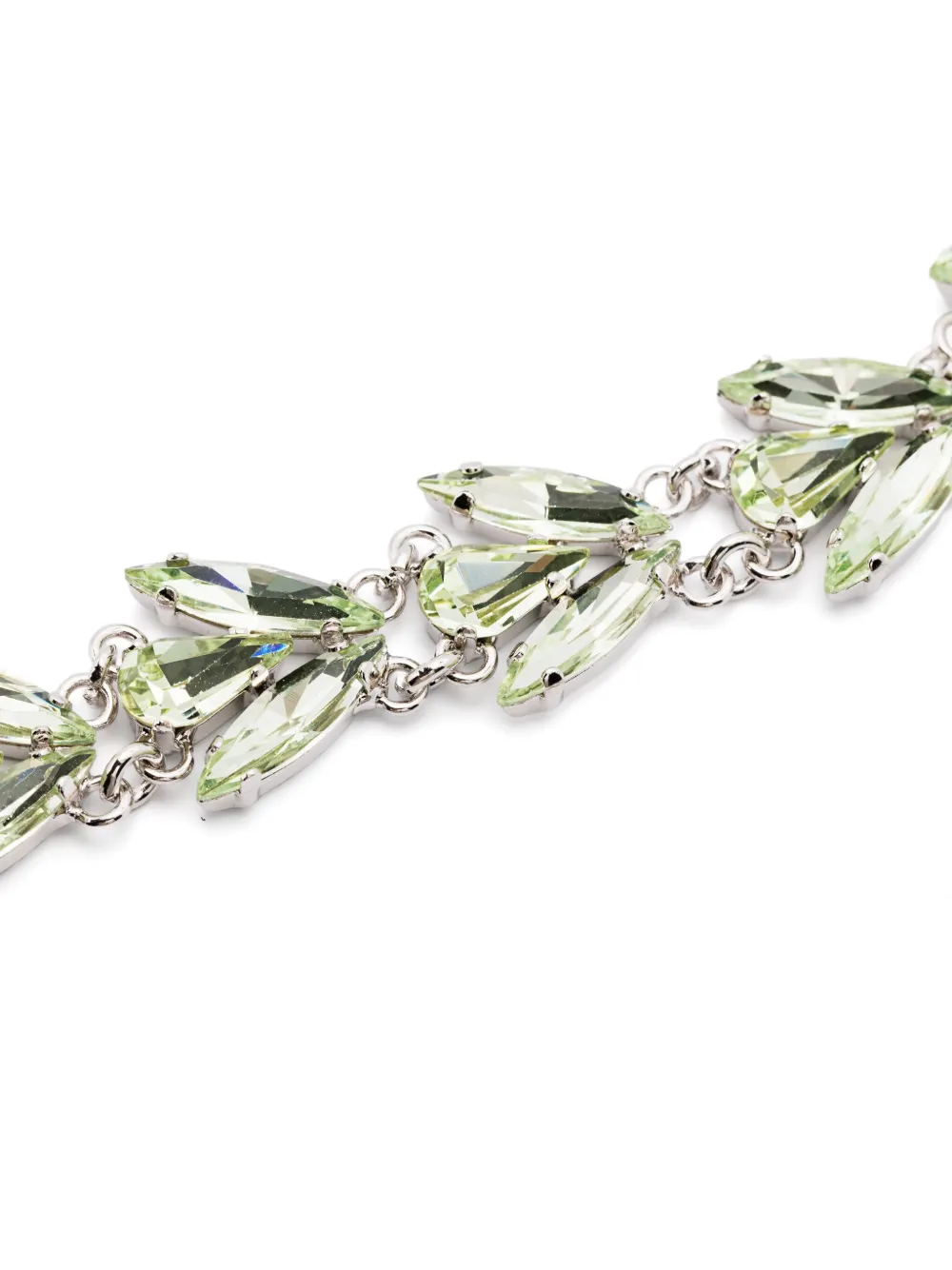 Simone Rocha Crystal Floret Necklace In Silver