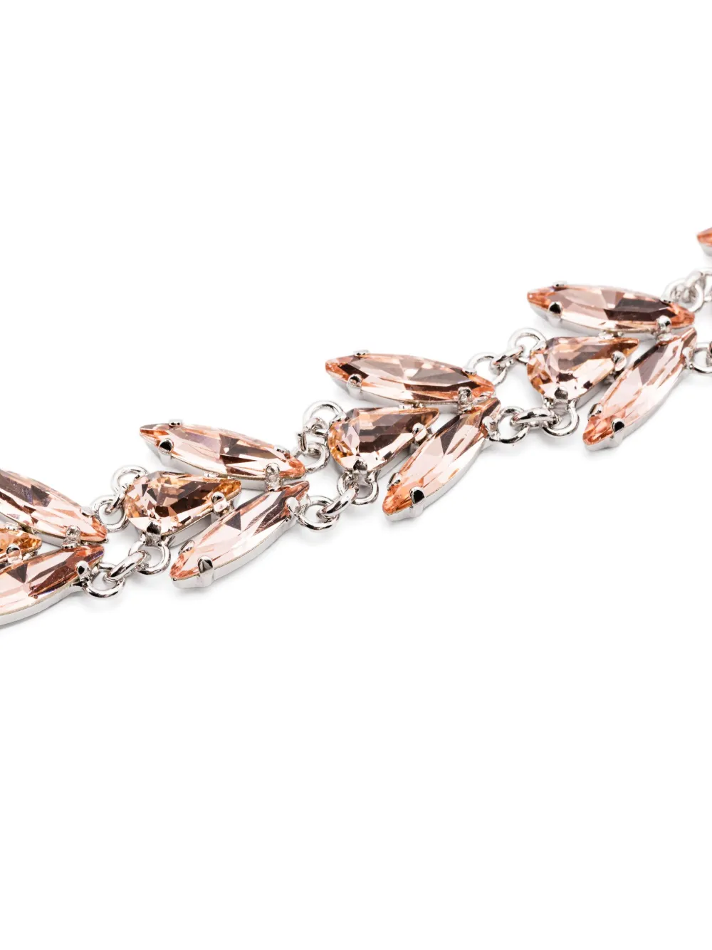 Simone Rocha Crystal Floret Necklace In Silver