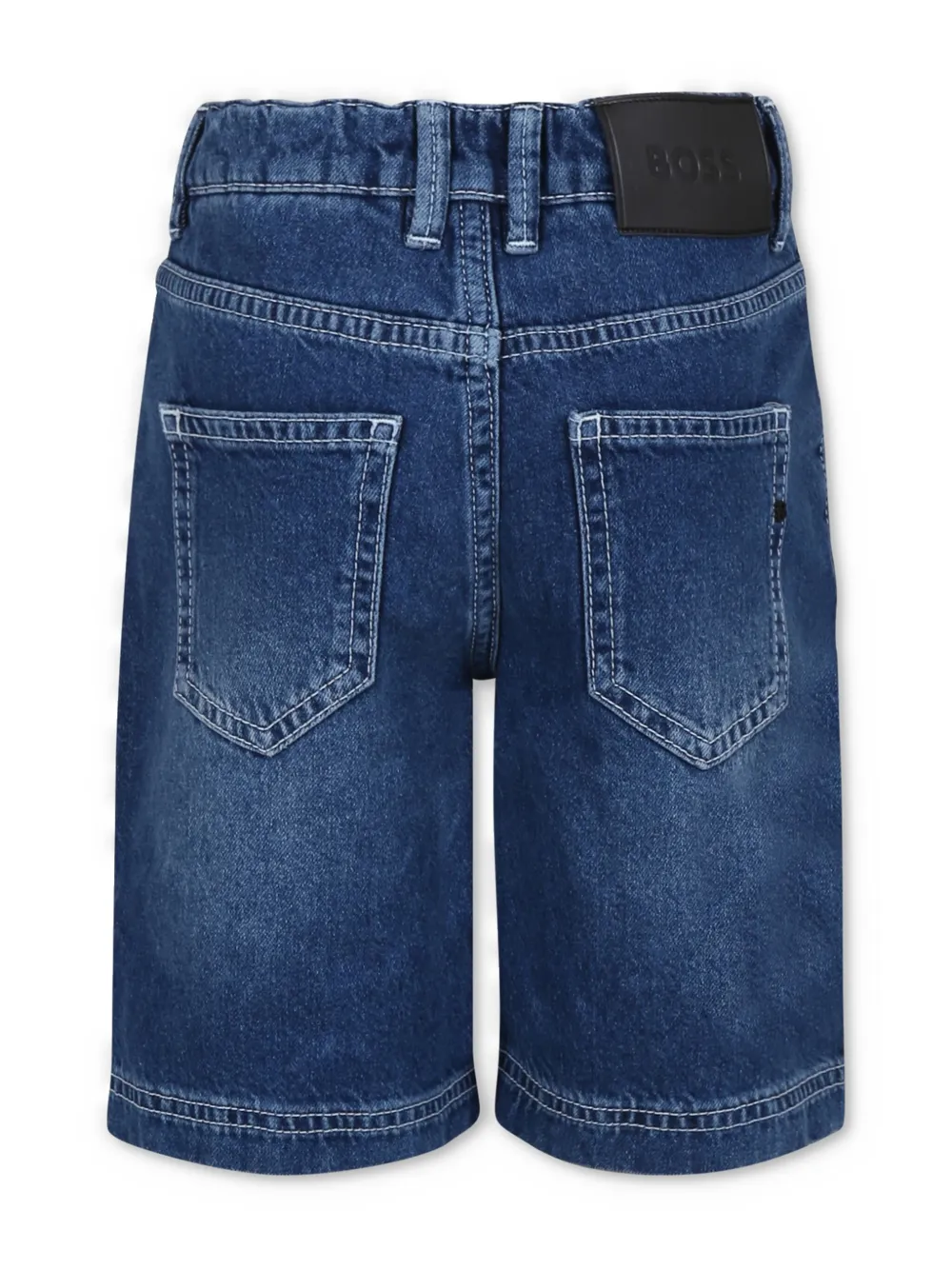 BOSS Kidswear Straight spijkershorts - Blauw