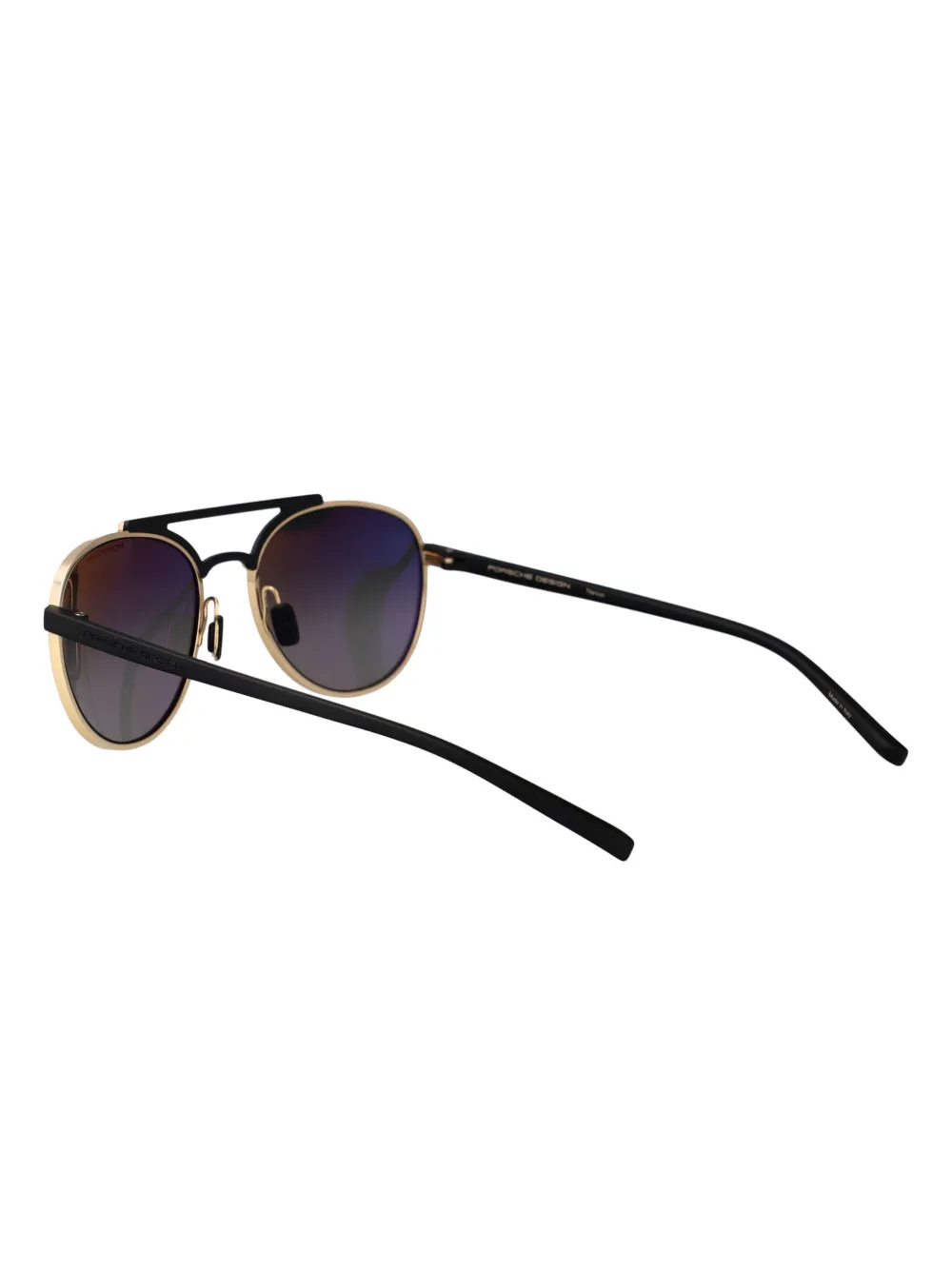 Porsche Design Zonnebril met ovaal montuur Zwart