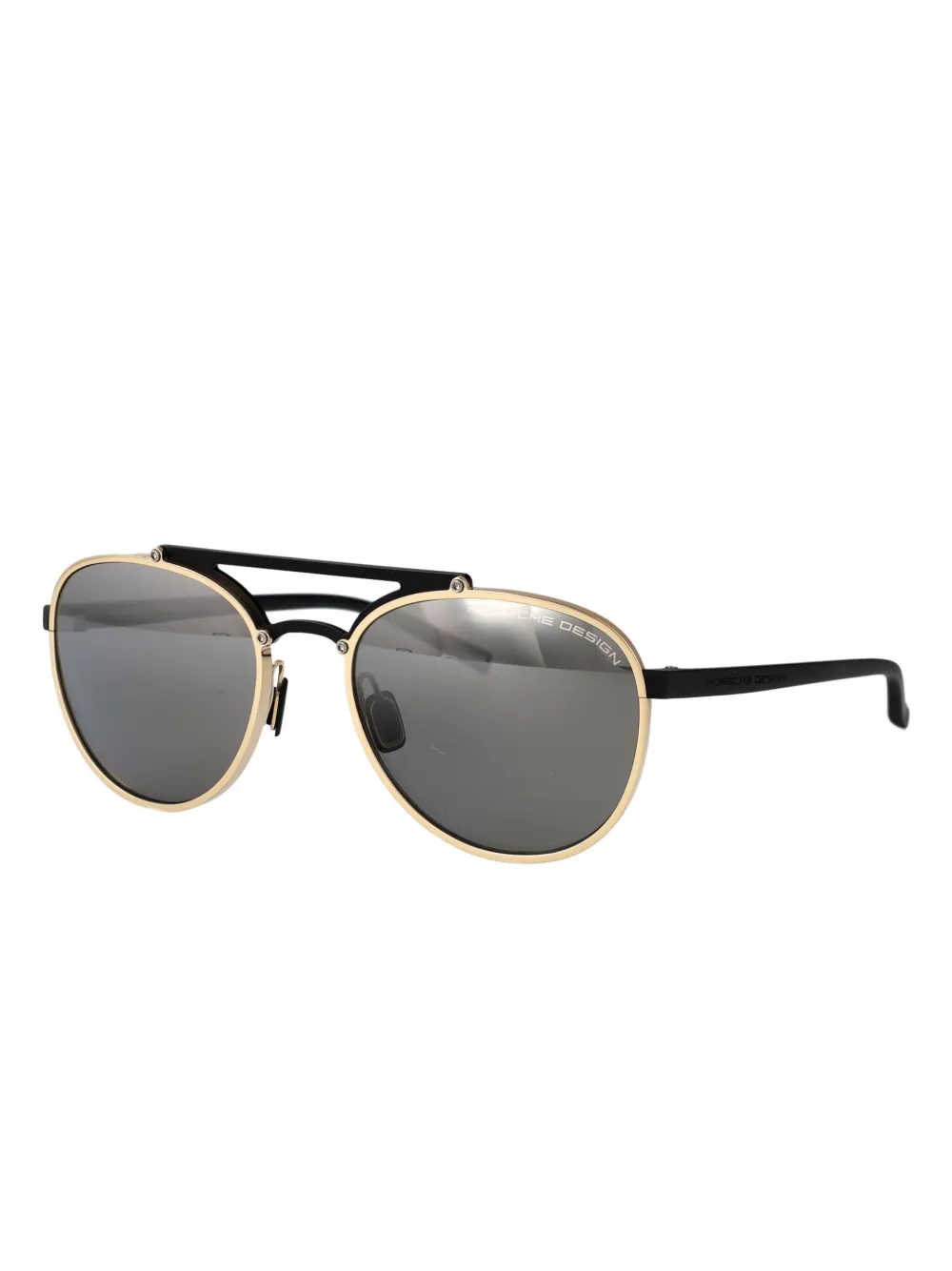 Porsche Design oval frame sunglasses - Zwart