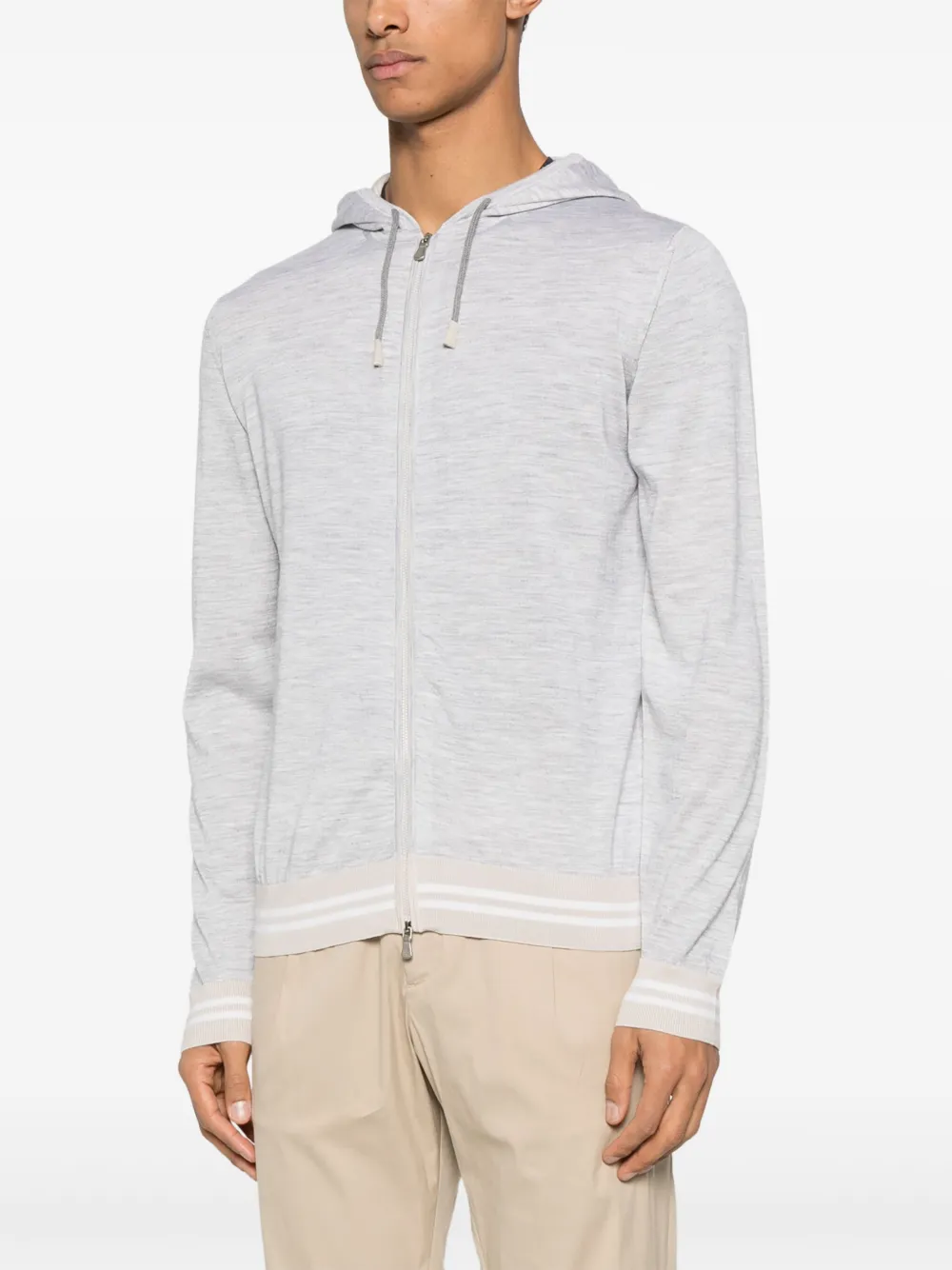 Eleventy Hoodie met rits Groen