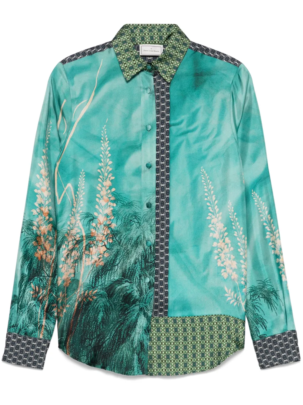 Pierre-Louis Mascia Aloe zijden blouse Blauw