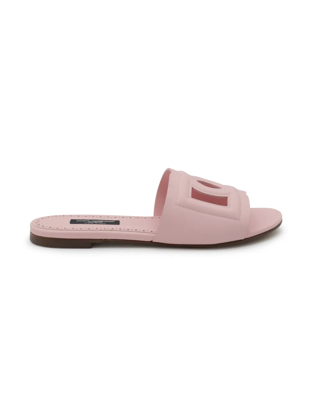 Dolce & Gabbana Kids Slippers met DG-logo Roze