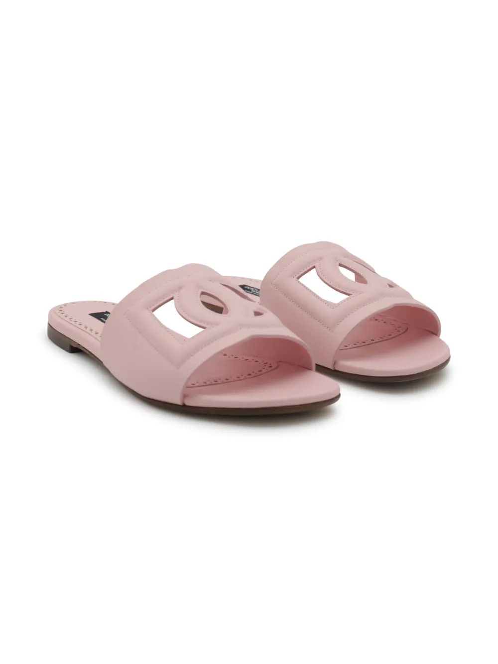 Dolce & Gabbana Kids DG-logo slides - Roze