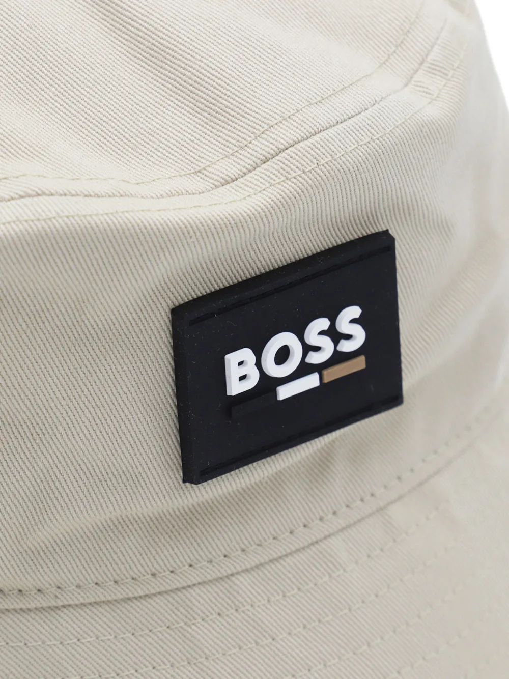 BOSS Kidswear logo-rubberised bucket hat - Wit