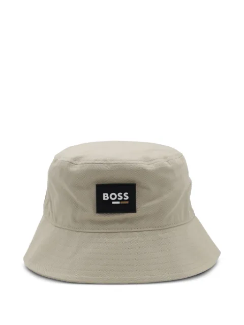 BOSS Kidswear logo-rubberised bucket hat