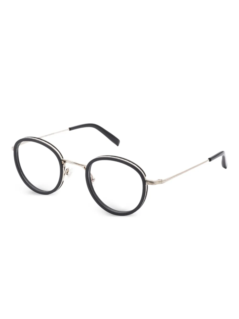 Gold And Wood round-frame glasses | Black | Image 1