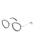 Gold And Wood round-frame glasses - Black