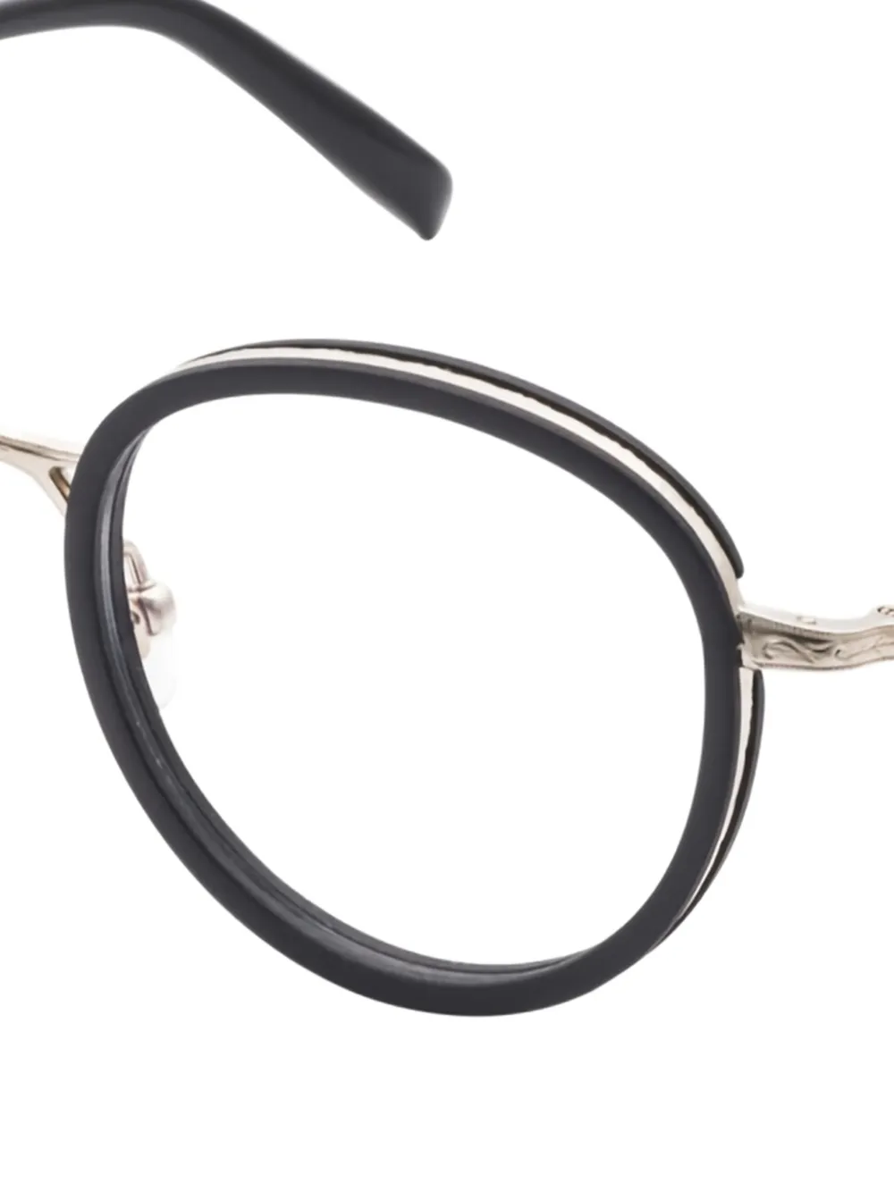 Gold And Wood round-frame glasses | Men | Image 2