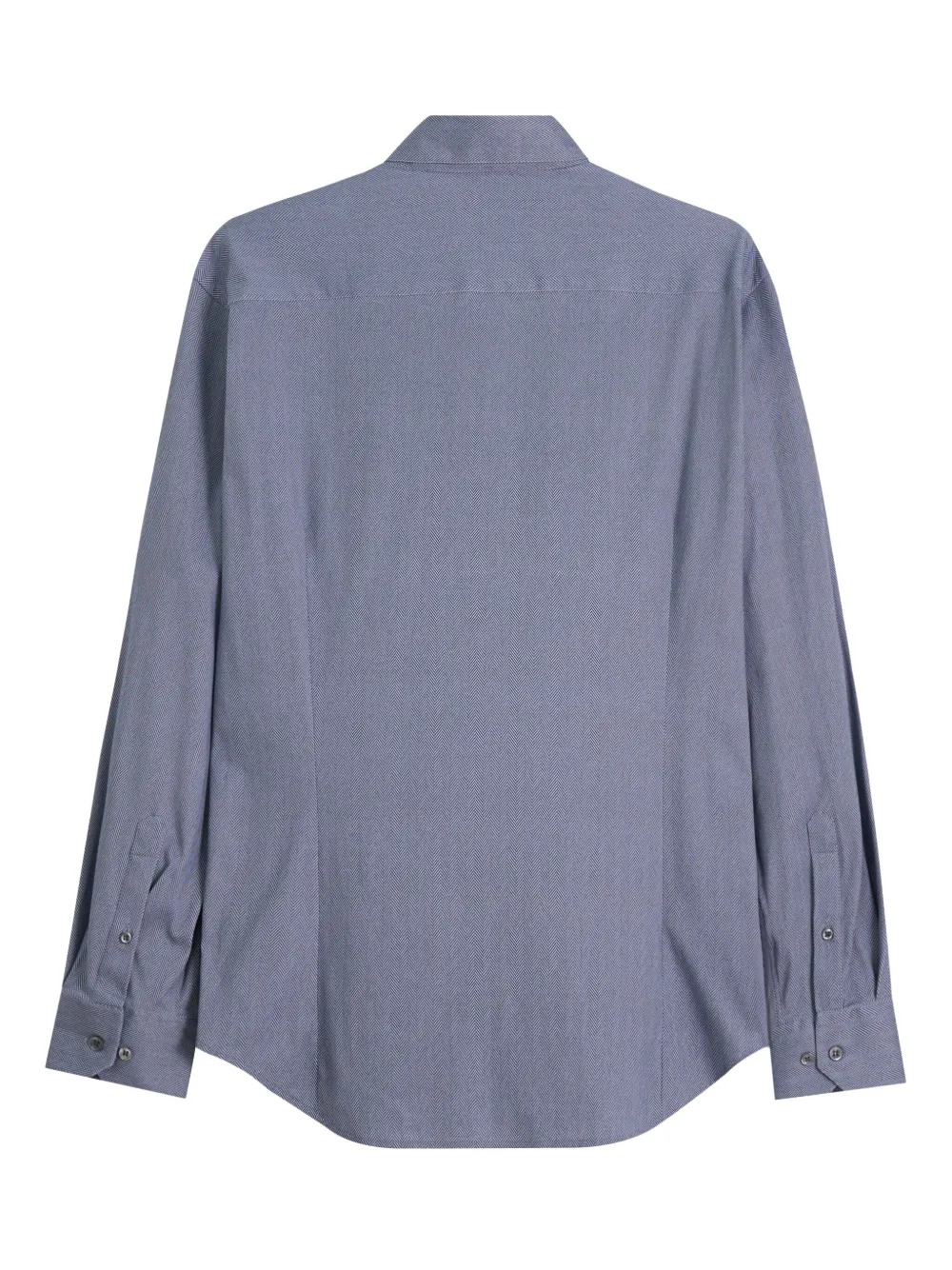 Giorgio Armani chevron-pattern shirt - Blauw