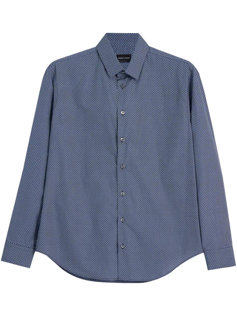 Giorgio Armani Overhemd met patroon Blauw