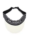 Karl Lagerfeld Kids logo-tape visor - White