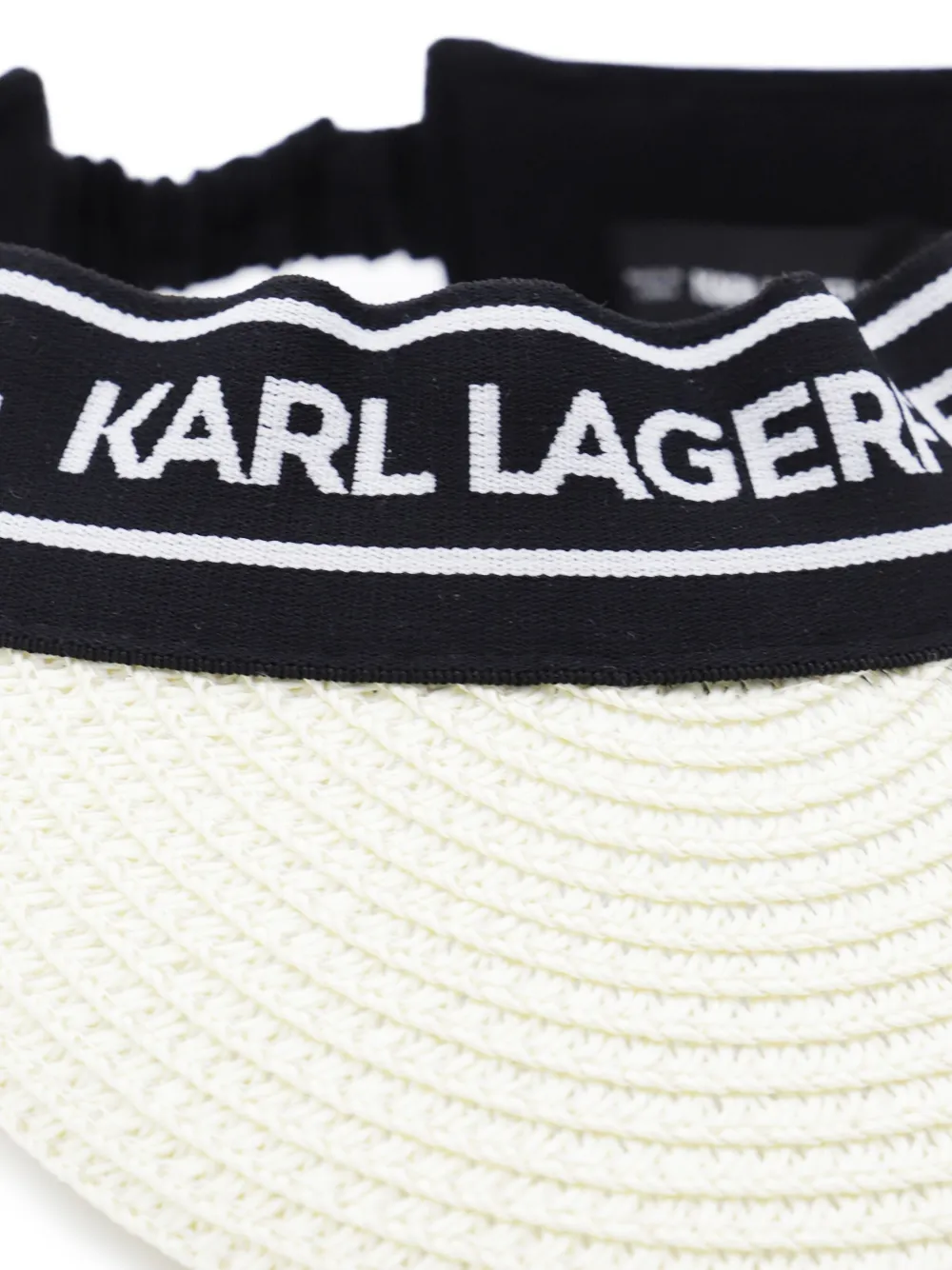 Karl Lagerfeld Kids Zonneklep met logoband - Wit