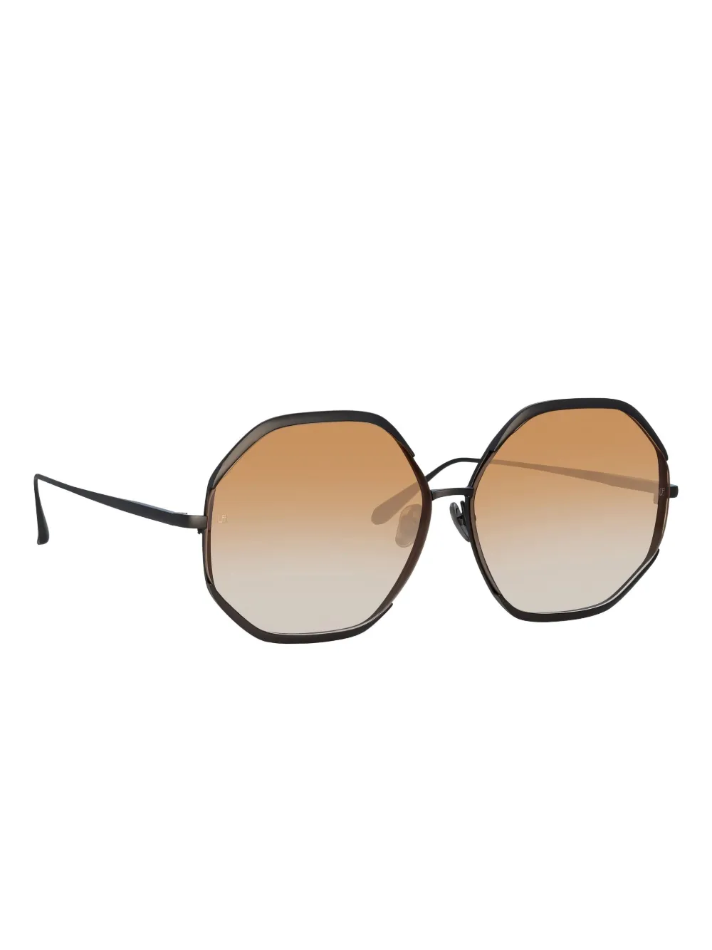 Linda Farrow geometric-frame sunglasses - Zwart