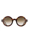 Massada Pierced Hemisphere round-frame sunglasses - Brown