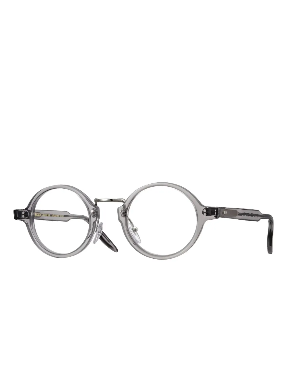 Massada Round-frame Glasses In Metallic
