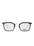 Massada 1939 marble-effect rectangle glasses - Black