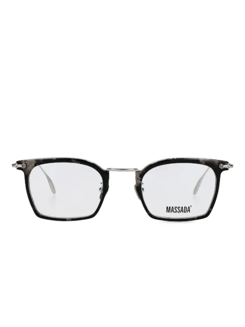 Massada 1939 marble-effect rectangle glasses
