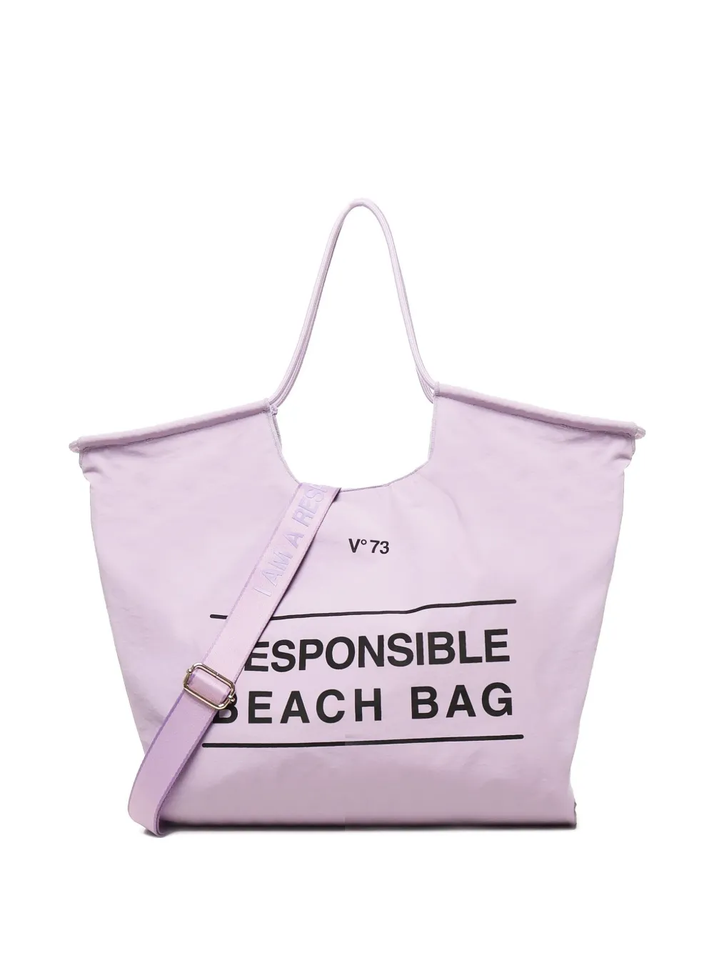 logo-print beach bag