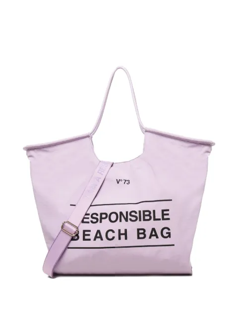 V°73 logo-print beach bag 