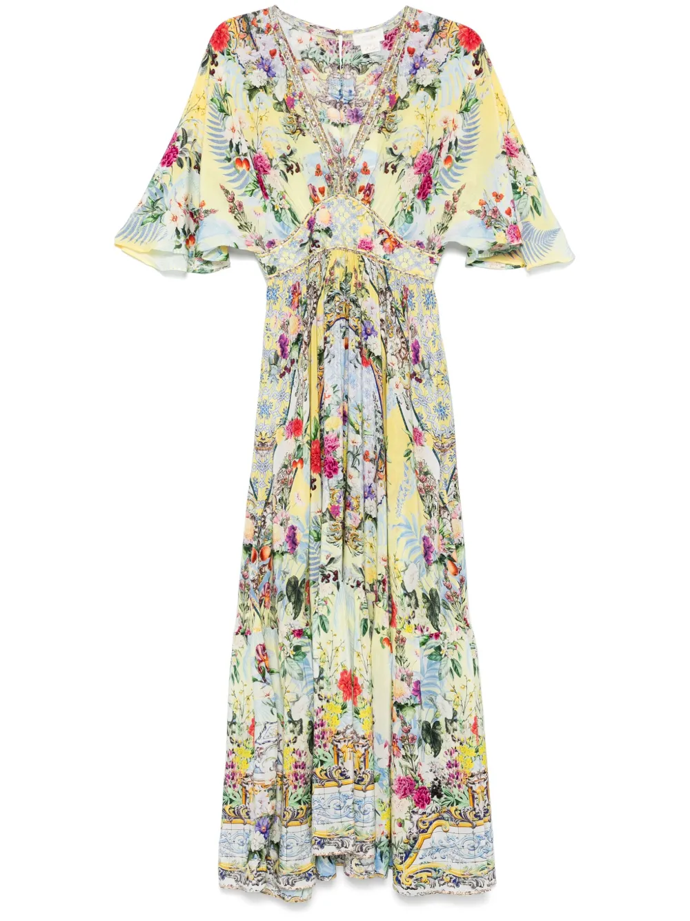 CAMILLA RUFFLE-HEM MAXI DRESS