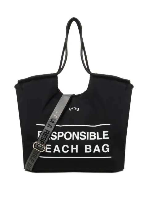 V°73 logo-print beach bag 
