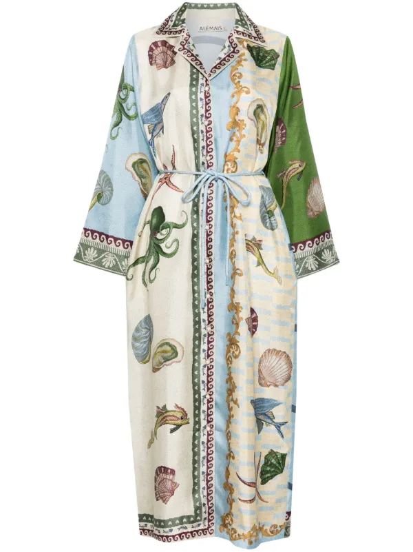 ALEMAIS Bath House Midi Dress | Neutrals | FARFETCH GE