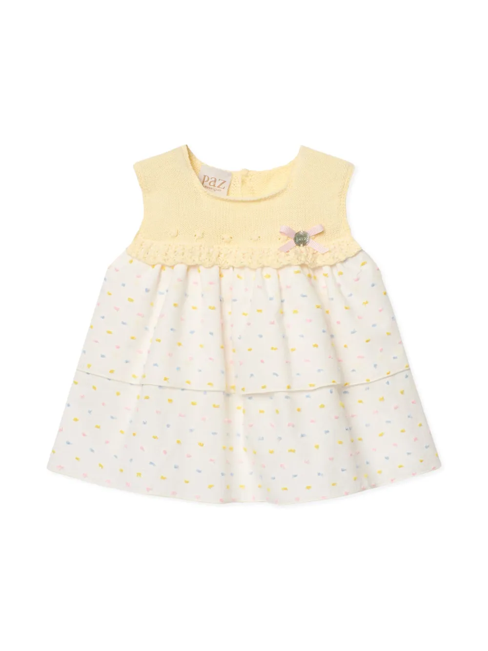 Paz Rodriguez Baby Girls Dress And Bloomers Set In 黄色