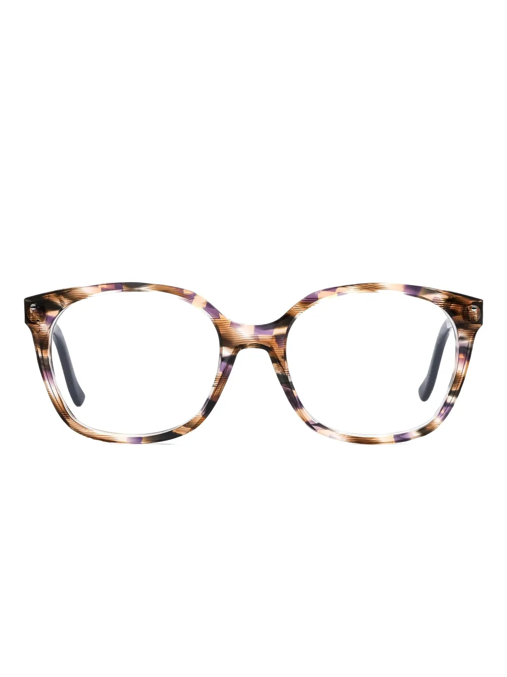 Very French Gangsters lunettes de vue carrées à effet écailles de tortue | marron | Image 1