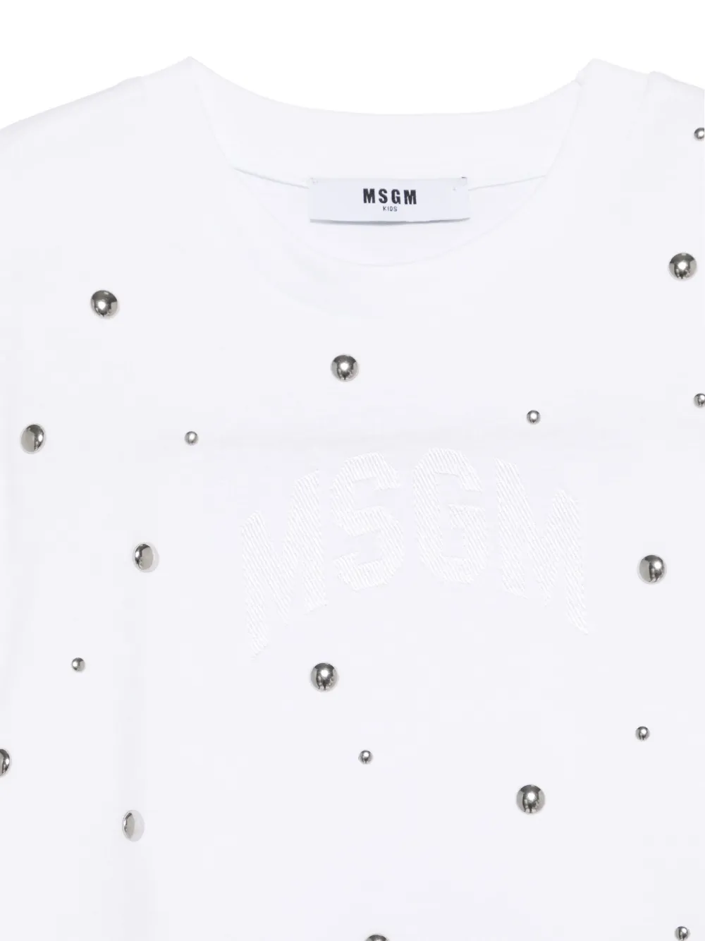 MSGM Kids T-shirt met studs Wit