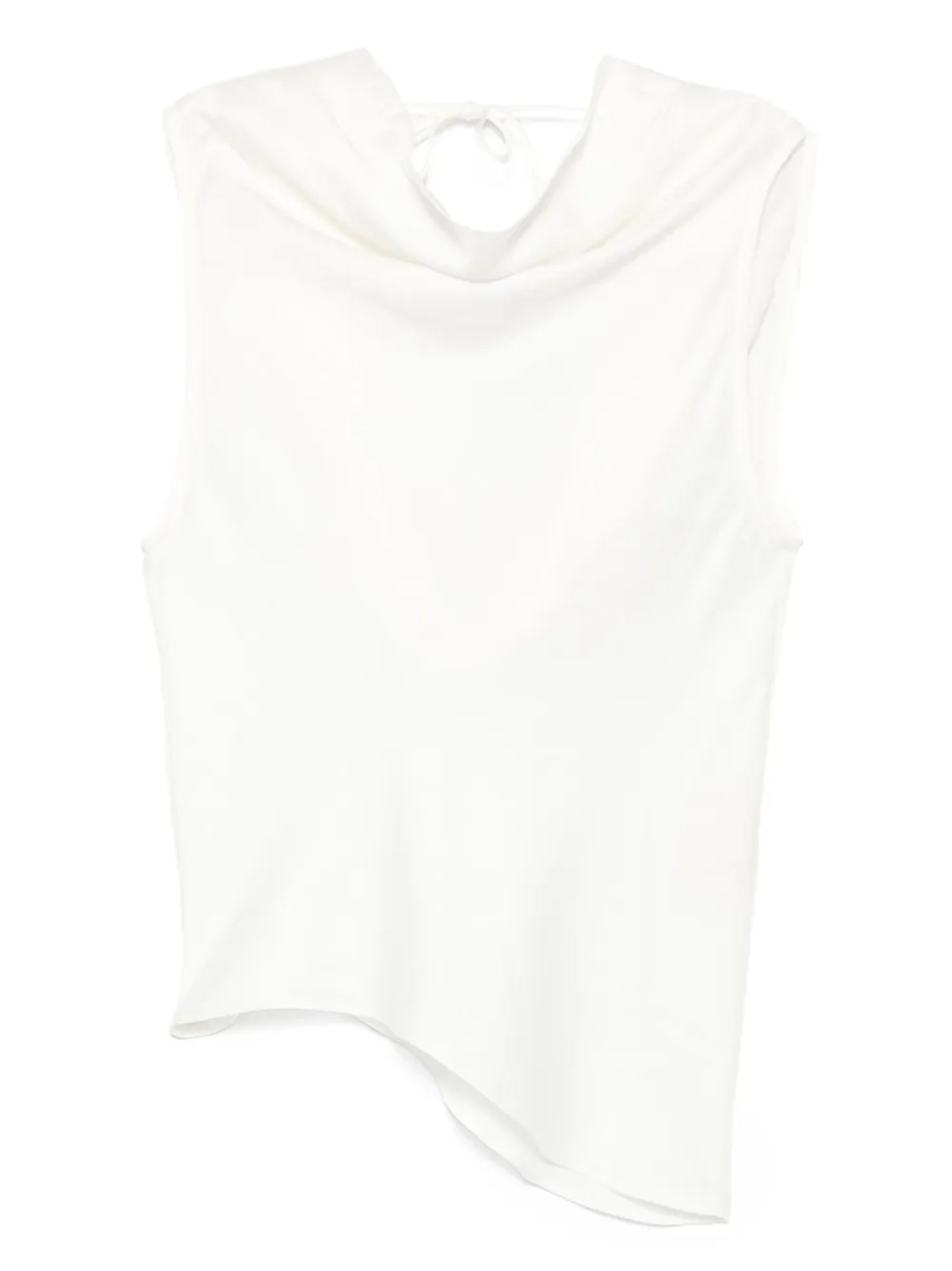 Marques'Almeida Asymmetrische top met hoge hals Wit